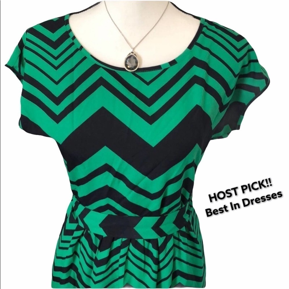 THE LIMITED Chevron Print Sash Tie Summer Work Dress - Picture 2 of 8